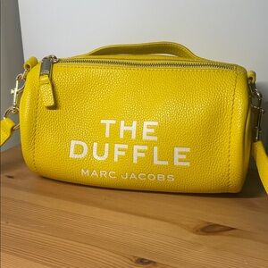 Marc Jacobs Yellow Pebbled Leather The Duffle Crossbody